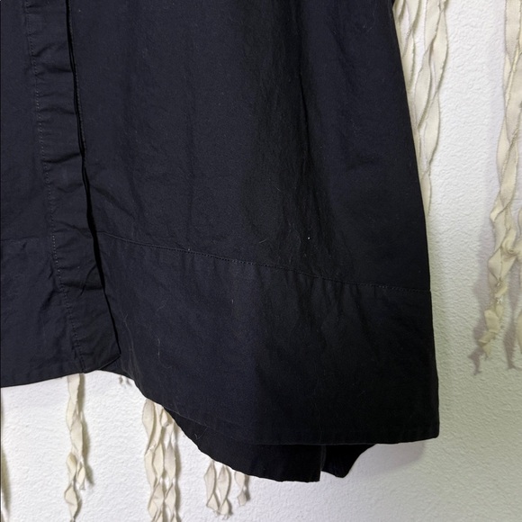 PLANET by Lauren G Black Button Down Front Mochneck Swing Top Size 1 - Picture 8 of 14